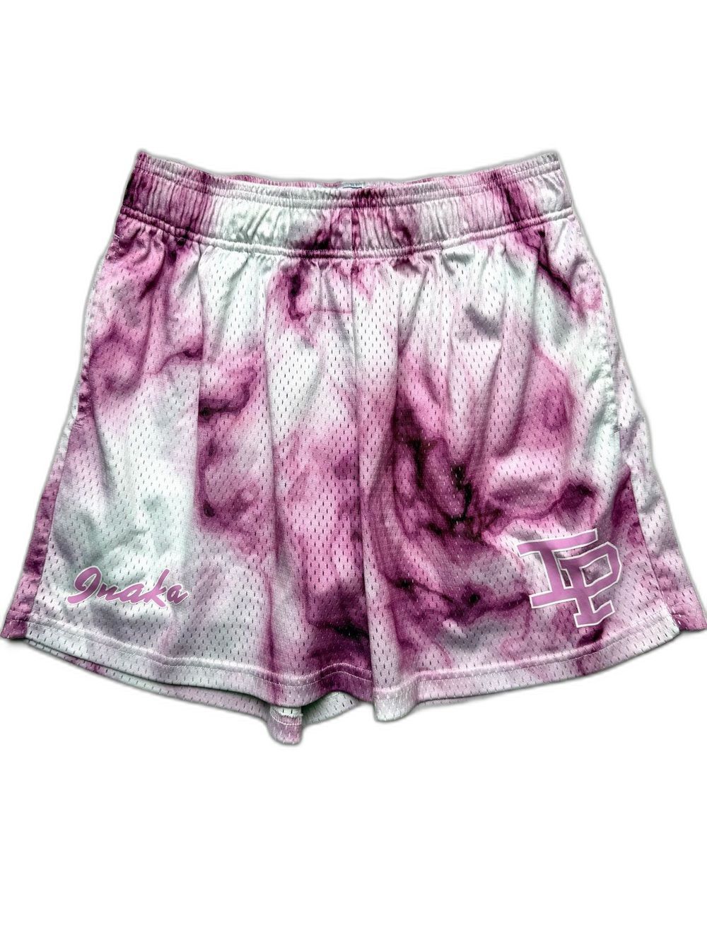 Inaka Power Pink Marble Athletic Shorts
